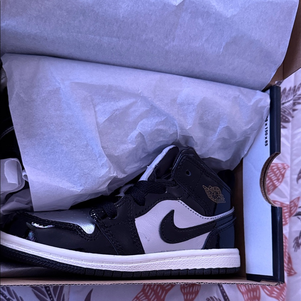 Jordan Kids Black and White Sneakers